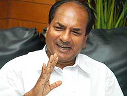 AK Antony, Indian minister of defence